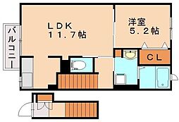 ユーマリー・カーサー 1LDKの間取図画像