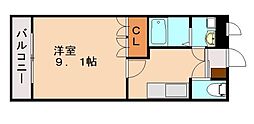 さふらん 1Kの間取図画像