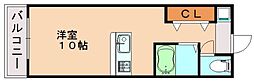 コーポM&T ワンルームの間取図画像