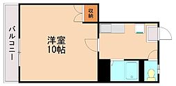 レジデンスTOMO3 1Kの間取図画像