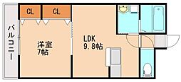 ライフマンション飯塚 1LDKの間取図画像