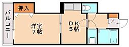 SKY真和ビルA 1DKの間取図画像
