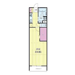 JR東海道・山陽本線 吹田駅 徒歩20分の賃貸マンション 1階1Kの間取り