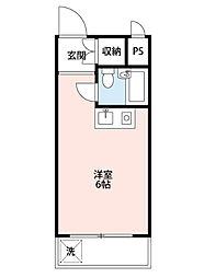 ブトウハイツ ワンルームの間取図画像