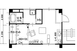大洋哲学堂マンション ワンルームの間取図画像