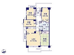 草加パーク・ホームズ 4LDKの間取図画像