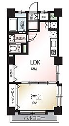 川口ファミリーマンション 1LDKの間取図画像
