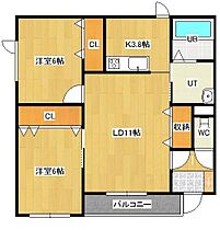 アーバンパレス無加川 201 ｜ 北海道北見市無加川町421番地49号（賃貸アパート2LDK・2階・65.41㎡） その2