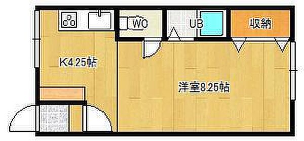 オリス田内 201｜北海道北見市山下町2丁目(賃貸アパート1K・2階・26.49㎡)の写真 その2