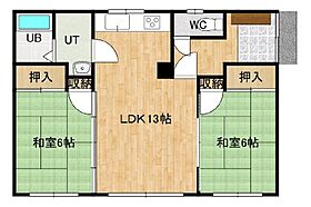 末広町福岡貸家　奥 1 ｜ 北海道北見市末広町384番地51号（賃貸一戸建2LDK・--・56.70㎡） その2