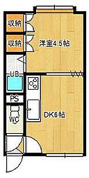 コーポ幸 1DKの間取図画像