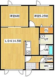 間取図画像 2LDK