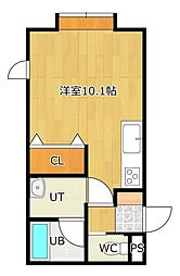 フローレンス柏陽 ワンルームの間取図画像