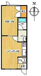コーポラスサンシャイン 1DKの間取図画像