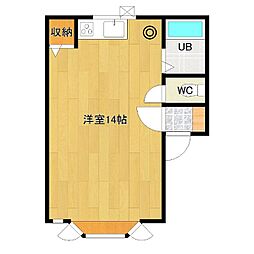 グラン・パレ ワンルームの間取図画像