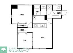 ＡＲＫ−Ｊ 5階2LDKの間取り