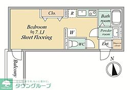 ＭＯＣＸＩＯＮ　ＫＹＯＤＯ 1階1Kの間取り