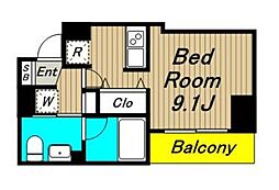 KDXレジデンス桜上水 ワンルームの間取図画像