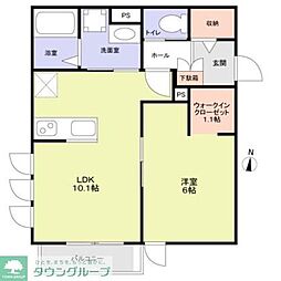 クレール明大前 1LDKの間取図画像