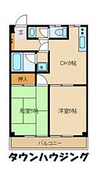 アーデンハウス 2DKの間取図画像