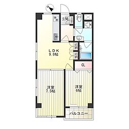 第二伊藤ビル 2LDKの間取図画像