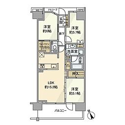 プラウドシティ方南町 3LDKの間取図画像
