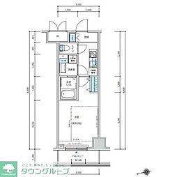 リージア経堂イーストプレイス 1Kの間取図画像