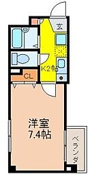 WILLIAMHILLS高井戸 1Kの間取図画像