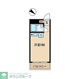 コート桜上水 ワンルームの間取図画像