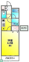 ハイツけやき七番館 1Kの間取図画像