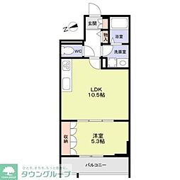 Green Toshin 1LDKの間取図画像