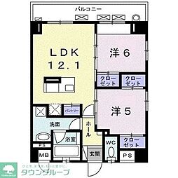 ボルダーズ 2LDKの間取図画像