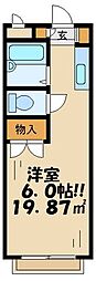 リリオンヴィレッジ1 1Kの間取図画像