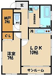 リバーサイド福島 1SLDKの間取図画像