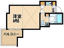 フォレストピア 1Kの間取図画像