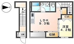フォルビート 1LDKの間取図画像