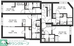KYUDEN BASE 1LDKの間取図画像