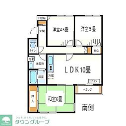 飛田給ガーデン 3LDKの間取図画像