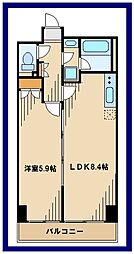 アファンガーデン 1LDKの間取図画像