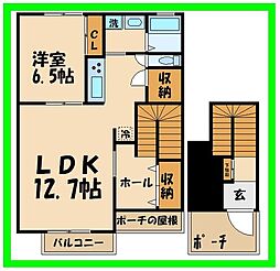 Amour成城 1LDKの間取図画像