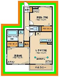 プリマベーラ 2LDKの間取図画像