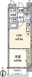 ジーエスグランド永福町 1LDKの間取図画像