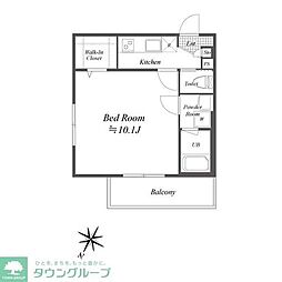 ラフィーネ永福 1Kの間取図画像