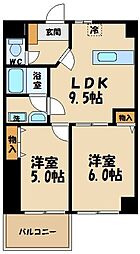 ブラウンベル 2LDKの間取図画像
