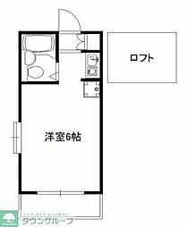 ソネット経堂 2階ワンルームの間取り