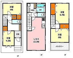 物件画像 西淀川区竹島3丁目　新築戸建