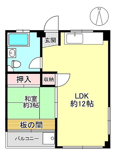 まやマンション 505｜兵庫県神戸市灘区原田通３丁目(賃貸マンション1LDK・5階・28.20㎡)の写真 その2