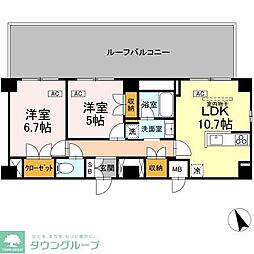 サンジョイアゼロ 2LDKの間取図画像