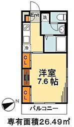 リブリ・010 3階1Kの間取り