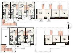 ハーモニーテラス平井7 1階ワンルームの間取り